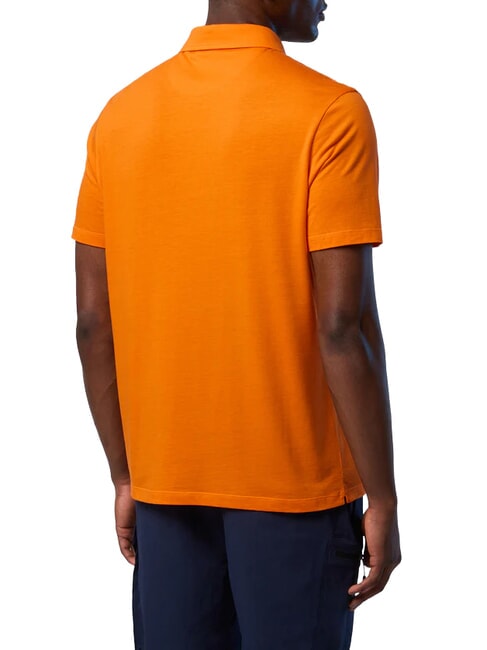 NORTH TECH polo &agrave; manches courtes papaye orange - chemise polo