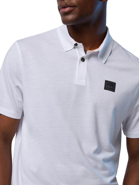 NORTH TECH polo &agrave; manches courtes blanc - chemise polo