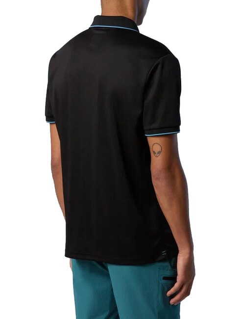NORTH TECH polo d&eacute;contract&eacute; &agrave; manches courtes noir - chemise polo