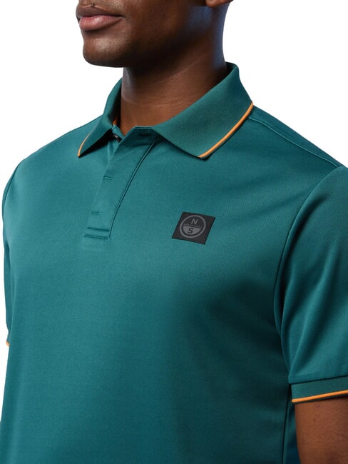 NORTH TECH polo d&eacute;contract&eacute; &agrave; manches courtes m&eacute;diterran&eacute;en - chemise polo