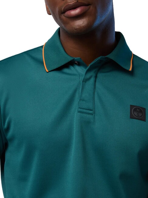 NORTH TECH polo d&eacute;contract&eacute; &agrave; manches courtes m&eacute;diterran&eacute;en - chemise polo