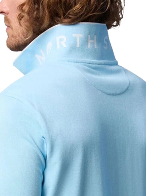 COLLAR STRIPED Polo &agrave; manches courtes en coton bleu doux - chemise polo