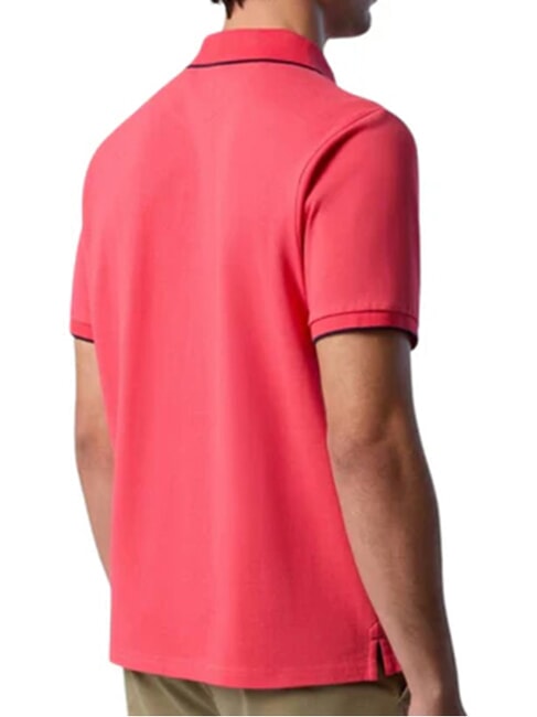 COLLAR STRIPED Polo &agrave; manches courtes en coton g&eacute;ranium - chemise polo