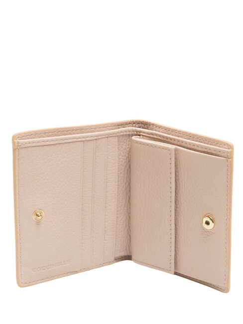 METALLIC SOFT  Petit portefeuille en cuir rosaces - Portefeuilles Femme