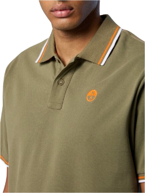 CORE polo en coton &agrave; manches courtes vert fonc&eacute; - chemise polo