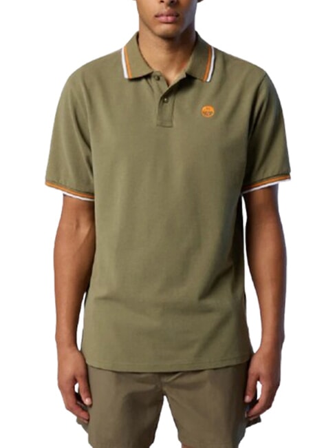 CORE polo en coton &agrave; manches courtes vert fonc&eacute; - chemise polo