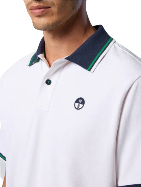 CORE polo en coton &agrave; manches courtes blanc - chemise polo