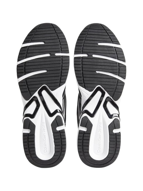 CK JEANS Retro Tennis Baskets en cuir noir - Chaussures Homme