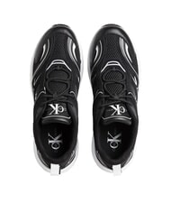 CALVIN KLEIN CK JEANS Retro Tennis Baskets en cuir noir - Chaussures Homme - 4
