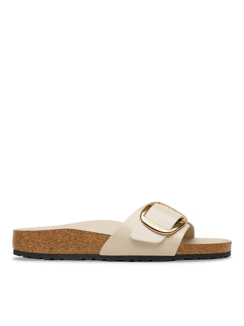 MADRID BIG BUCKLE sandales en cuir hu&icirc;tre brillante - Chaussures Femme