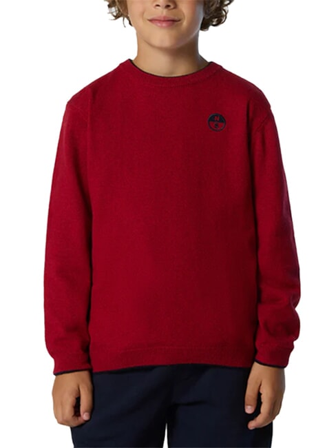 CORE Pull en m&eacute;lange de cachemire lave rouge - Pulls pour enfants
