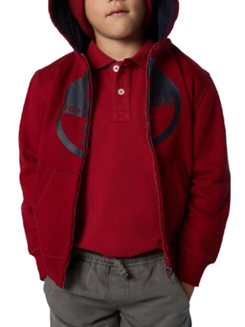 CORE Sweat &agrave; capuche unisexe dahlia rouge - B&eacute;b&eacute; Sweat