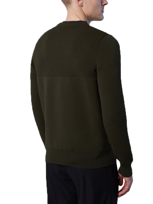 KNITTED Pull &agrave; col rond vert for&ecirc;t - Pulls pour hommes