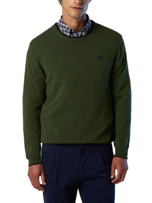 N|S Pull col rond vert lierre - Pulls pour hommes