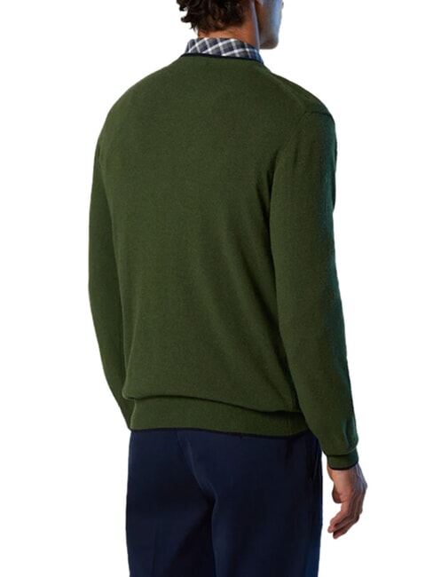 N|S Pull col rond vert lierre - Pulls pour hommes
