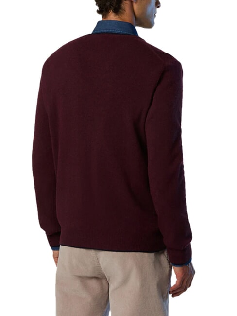 N|S Pull col rond Bordeaux - Pulls pour hommes