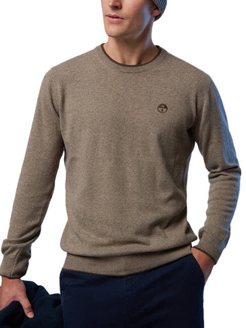 N|S Pull col rond m&eacute;lange de noix - Pulls pour hommes