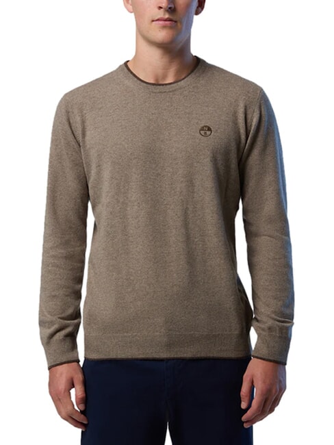 N|S Pull col rond m&eacute;lange de noix - Pulls pour hommes