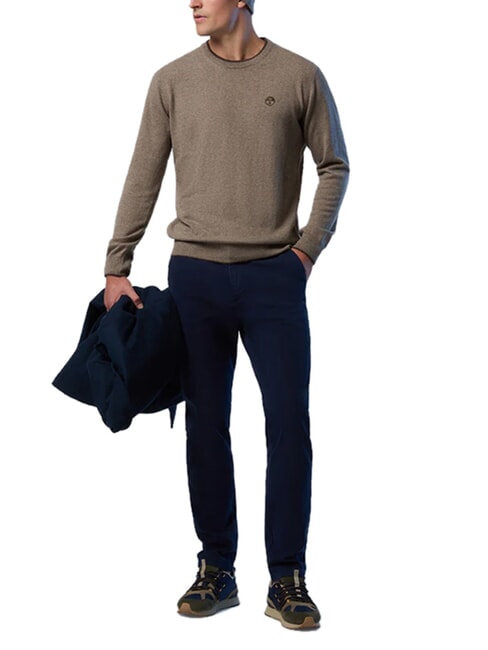 N|S Pull col rond m&eacute;lange de noix - Pulls pour hommes