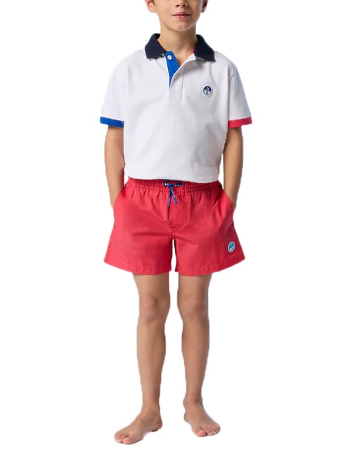 BASIC cale&ccedil;ons de plage style volley-ball rouge psycho - Maillots de bain pour enfants