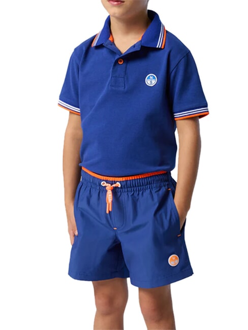 BASIC cale&ccedil;ons de plage style volley-ball bleu &eacute;lectrique - Maillots de bain pour enfants