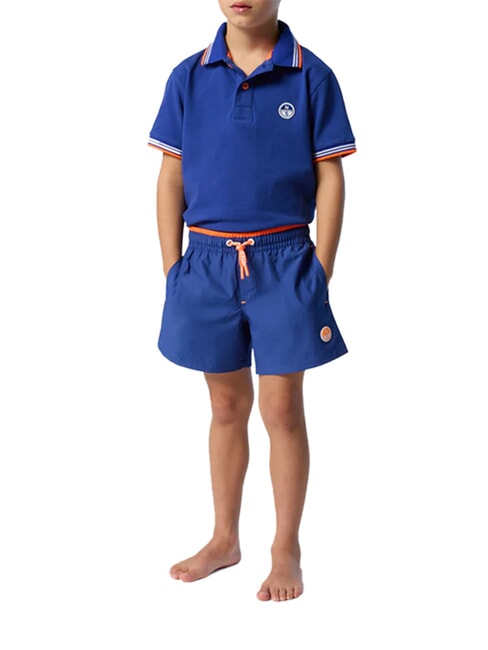 BASIC cale&ccedil;ons de plage style volley-ball bleu &eacute;lectrique - Maillots de bain pour enfants