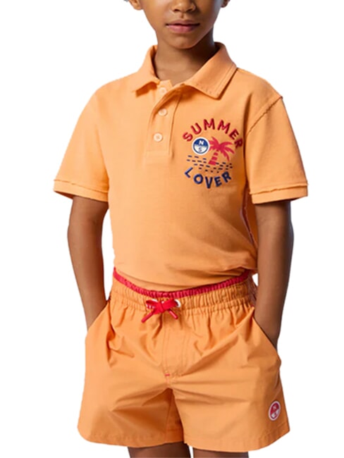 BASIC cale&ccedil;ons de plage style volley-ball orange clair - Maillots de bain pour enfants