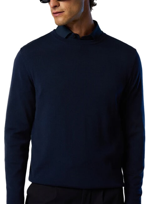 CORE pull &agrave; col rond bleu marine - Pulls pour hommes