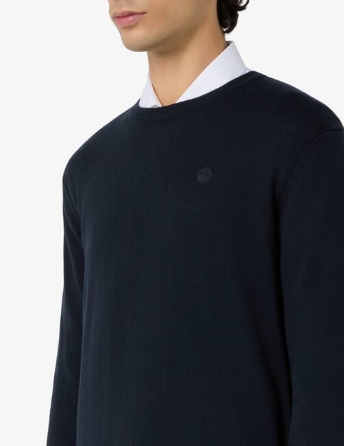 CORE pull &agrave; col rond bleu marine - Pulls pour hommes