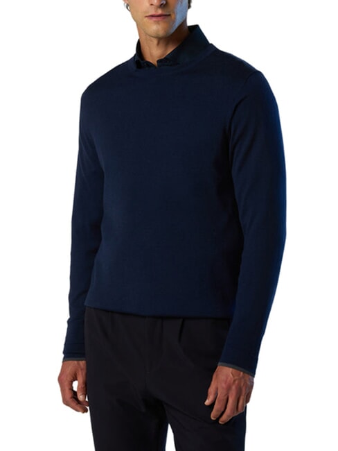 CORE pull &agrave; col rond bleu marine - Pulls pour hommes