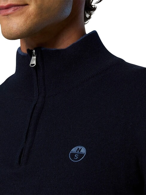 CORE Pull &agrave; demi-zip bleu marine - Pulls pour hommes