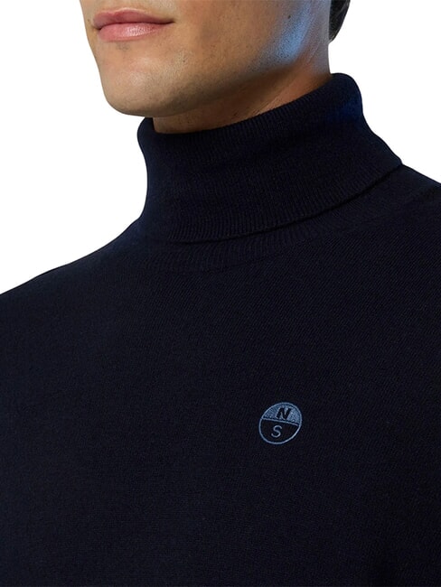CORE pull &agrave; col roul&eacute; bleu marine - Pulls pour hommes