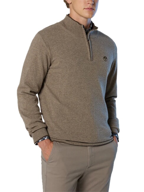 CORE Pull &agrave; demi-zip m&eacute;lange de fossiles - Pulls pour hommes