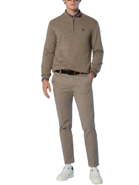 CORE Pull &agrave; demi-zip m&eacute;lange de fossiles - Pulls pour hommes