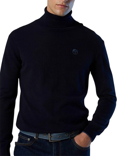 CORE pull &agrave; col roul&eacute; bleu marine - Pulls pour hommes