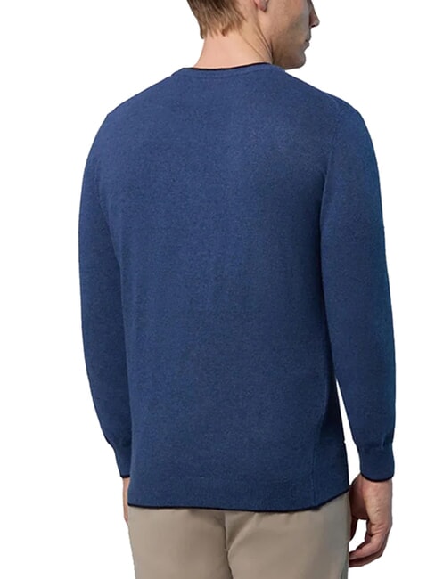 N|S Pull col rond M&eacute;lange de bleu de Chine - Pulls pour hommes