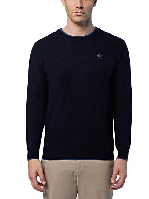 N|S Pull col rond bleu marine - Pulls pour hommes
