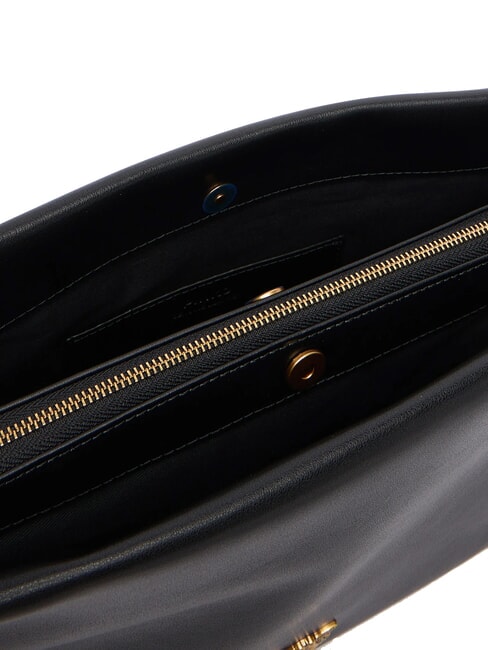 TRIPLET sac bandouli&egrave;re noir-or antique - Sacs pour Femme