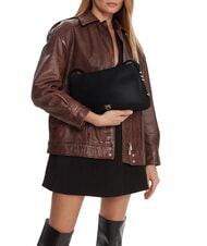 PINKO TRIPLET sac bandouli&egrave;re noir-or antique - Sacs pour Femme - 4