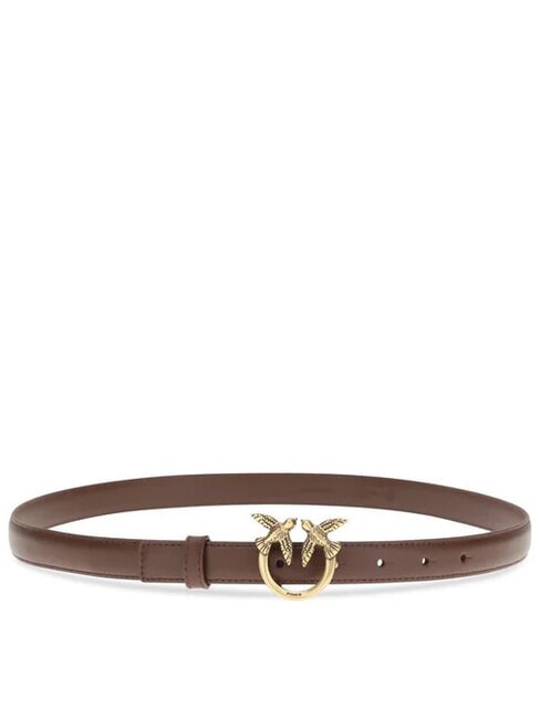 LOVE BERRY Ceinture en cuir vin de Bourgogne - or antique - Ceintures