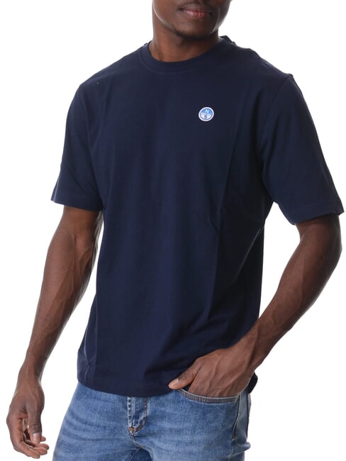 BOLLO T-shirt en coton bleu marine - T-shirt