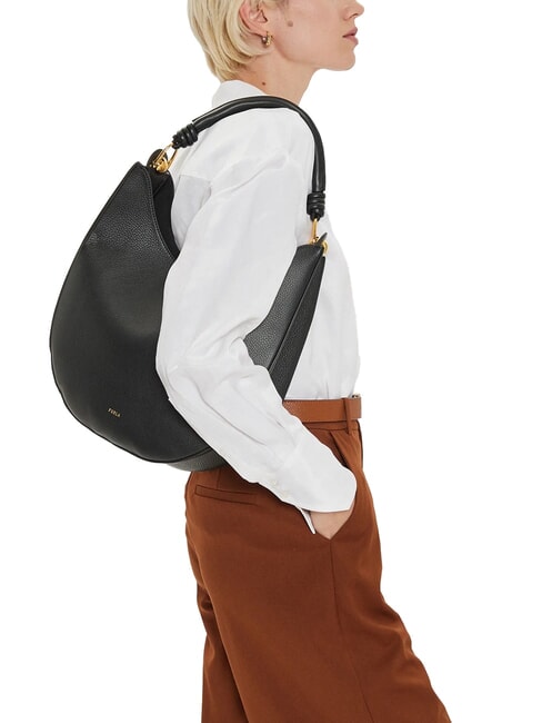 CAMPIONARIO - SFERA Sac bandouli&egrave;re Hobo Noir - Sacs pour Femme