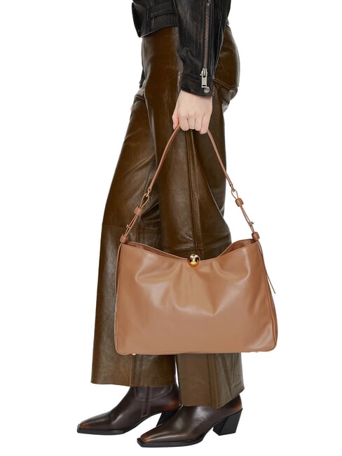 SFERA SOFT L Sac bandouli&egrave;re en cuir d&eacute;sert - Sacs pour Femme