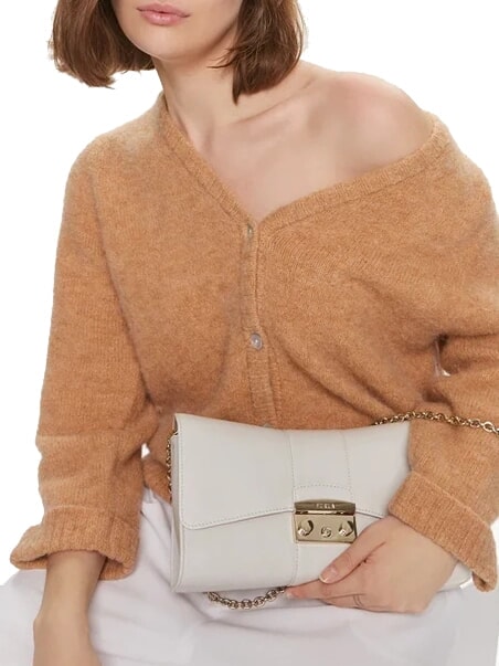 METROPOLIS  Sac bandouli&egrave;re en cuir Guimauve - Sacs pour Femme