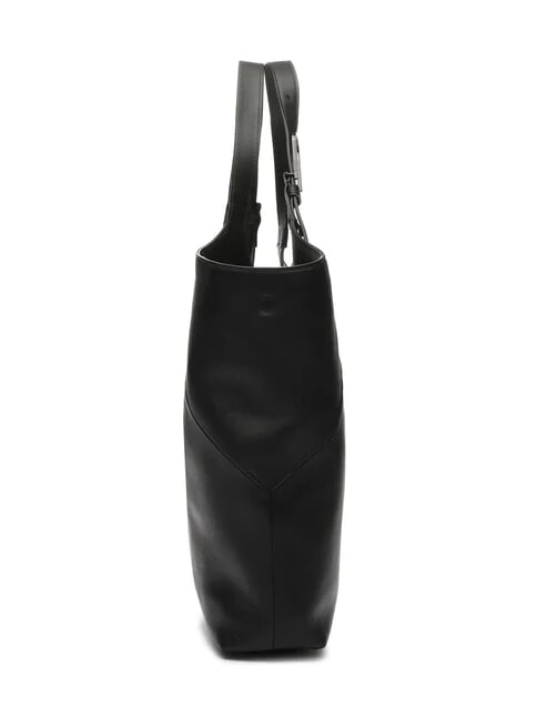 CAMPIONARIO - FLOW Sac bandouli&egrave;re en cuir Noir - Sacs pour Femme