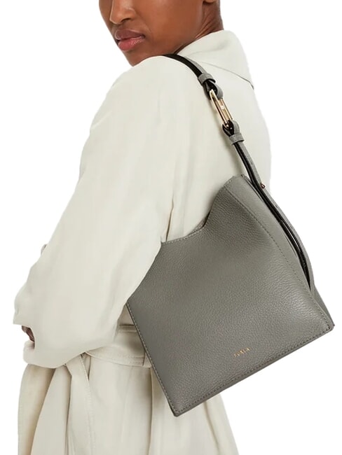 CAMPIONARIO - NUVOLA  Mini sac en cuir cendre - Sacs pour Femme