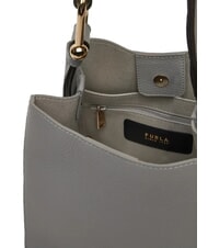 FURLA CAMPIONARIO - NUVOLA  Mini sac en cuir cendre - Sacs pour Femme - 5