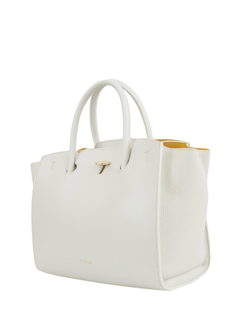 GENESI  Sac en cuir, avec bandouli&egrave;re Guimauve - Sacs pour Femme