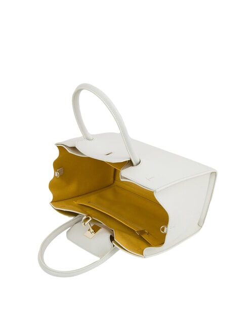 GENESI  Sac en cuir, avec bandouli&egrave;re Guimauve - Sacs pour Femme