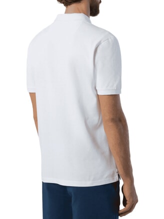 BASIC Polo &agrave; manches courtes en coton blanc - chemise polo
